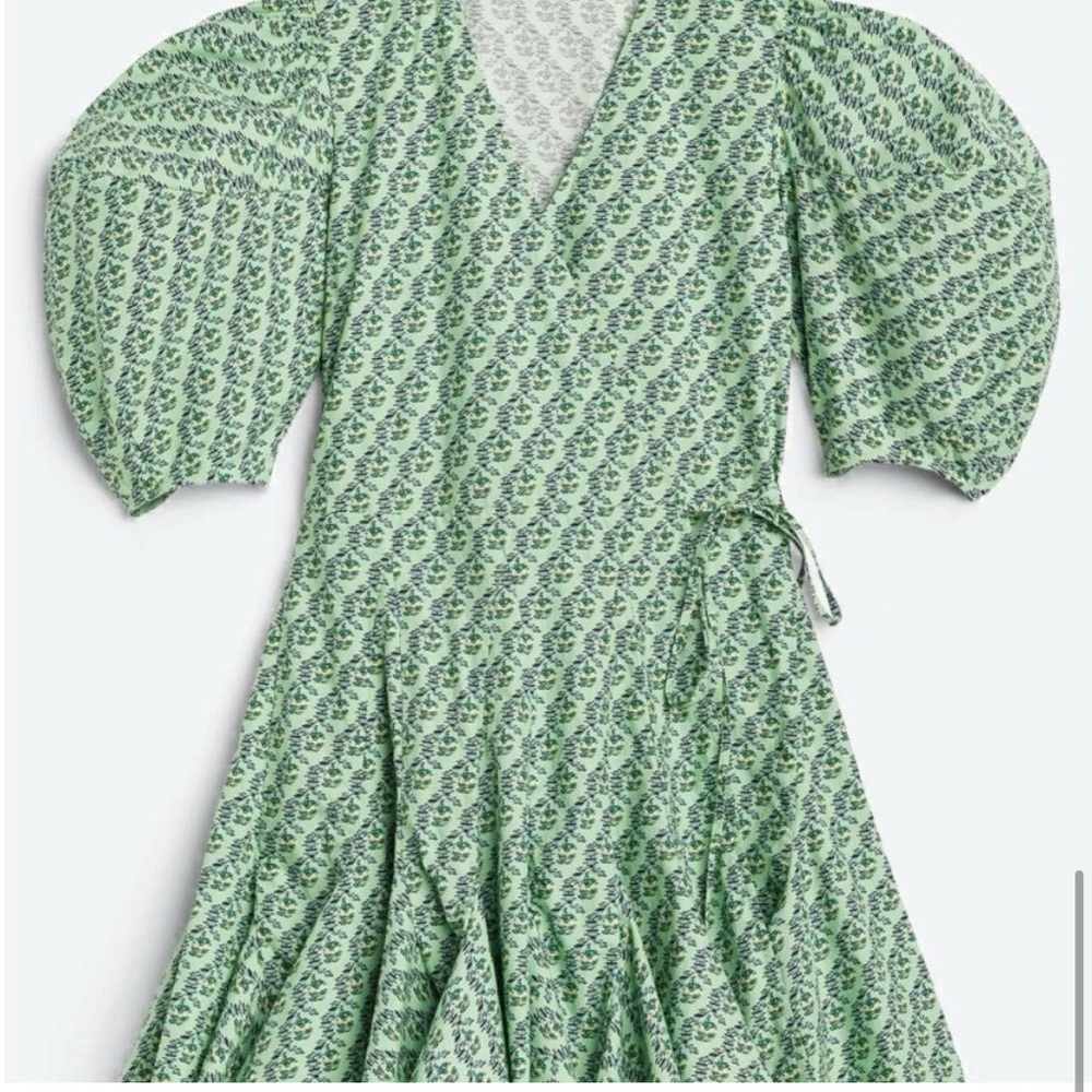 NWT RHODE Claudine wrap Dress Jawahar Garden Mint Mini